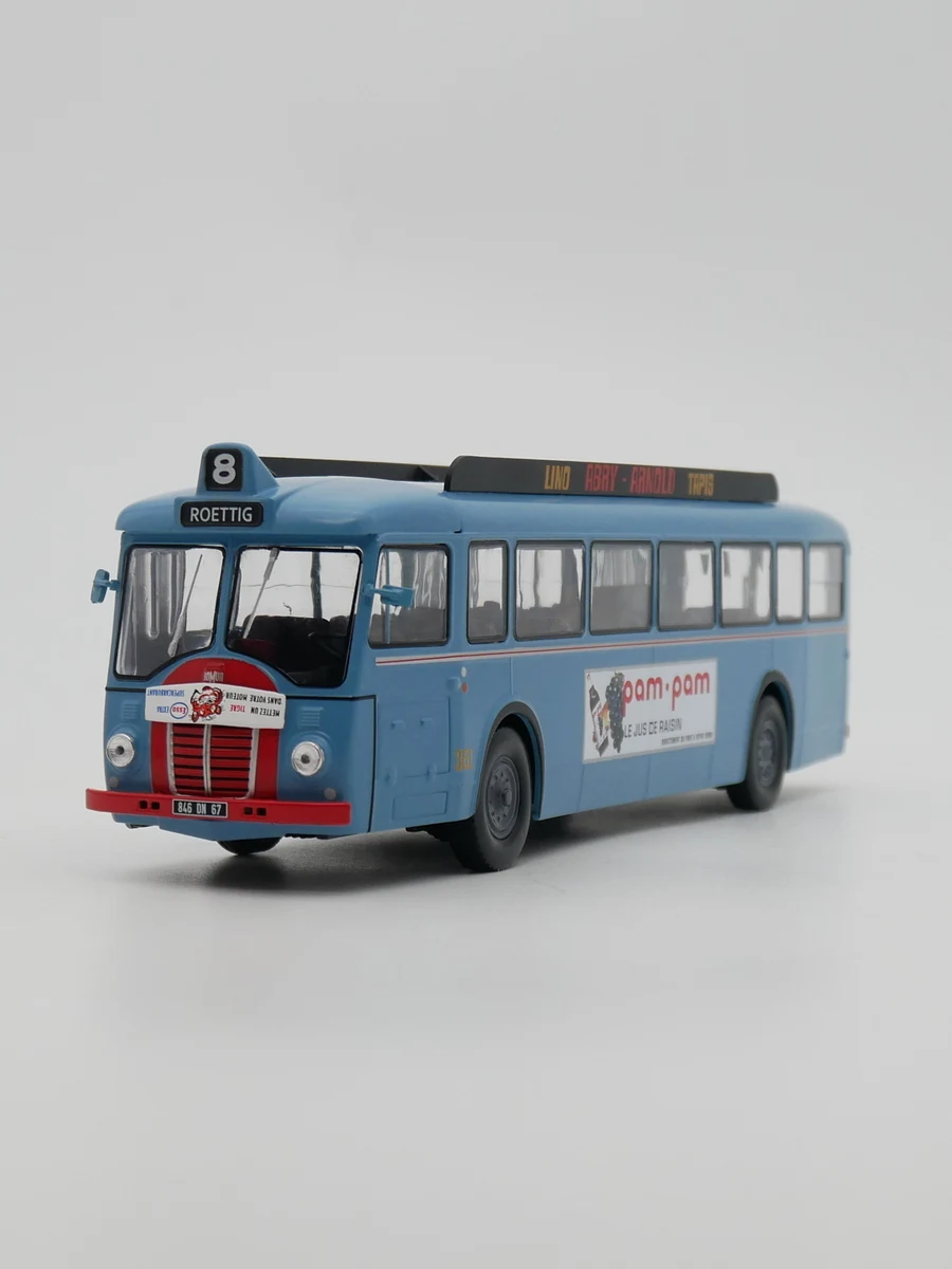 Diecast Ixo Escala 1:43 Somua OP5-3S 1954 Somua Bus Modelo Brinquedo Colecionável Presente Lembrança Display Ornamento