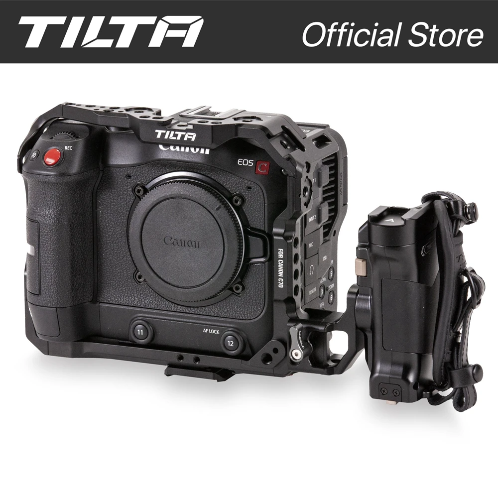 TILTA TA-T12 For Canon C70 Camera Cage Kit Black compatible with Canon C70 DSLR Cameras 15mm LWS Baseplate Camera accessories