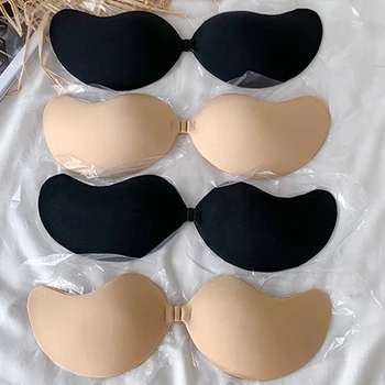 Reutilizável Silicone Strapless Peito Adesivos para Mulheres, Invisible Mango Push Up Bra, Sutiãs Pasty auto-adesivos, Tampa do mamilo, Lingerie Pad