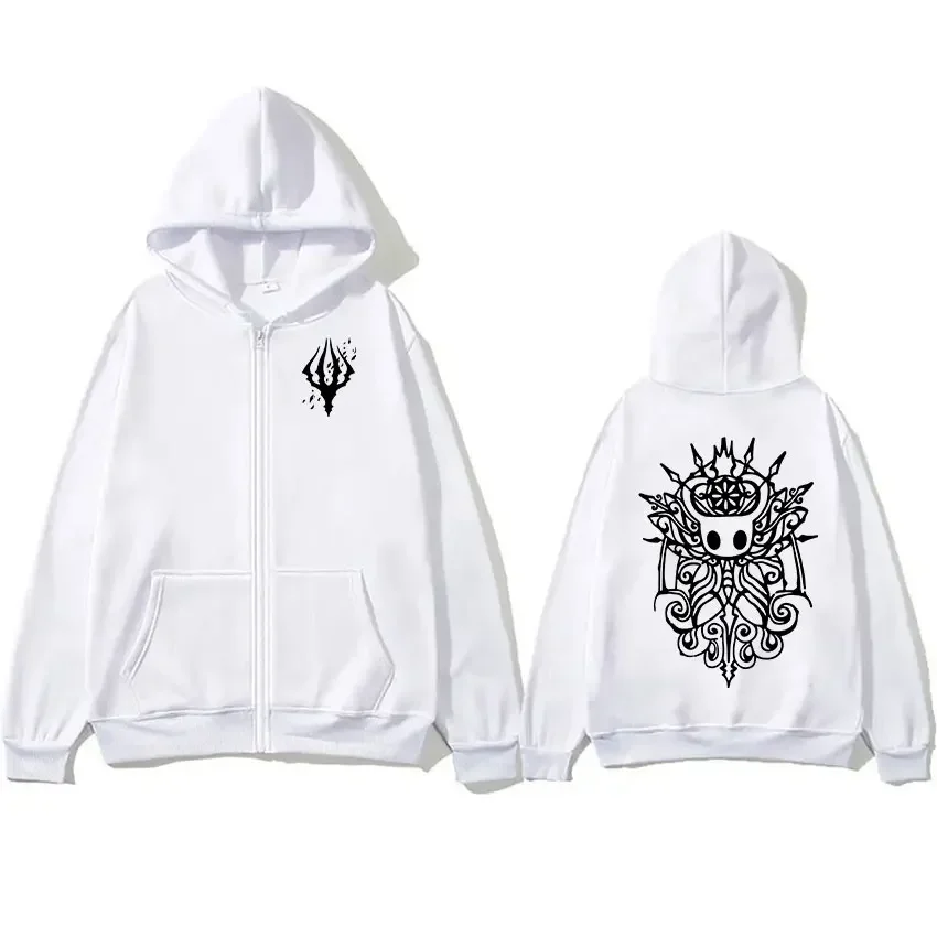 Game Hollow Knight Pullover Zipper Hoodie Men's Women Casual Fashion Oversized Zip Up Sweatshirt Cosplay Clothing Jacket Hoodies