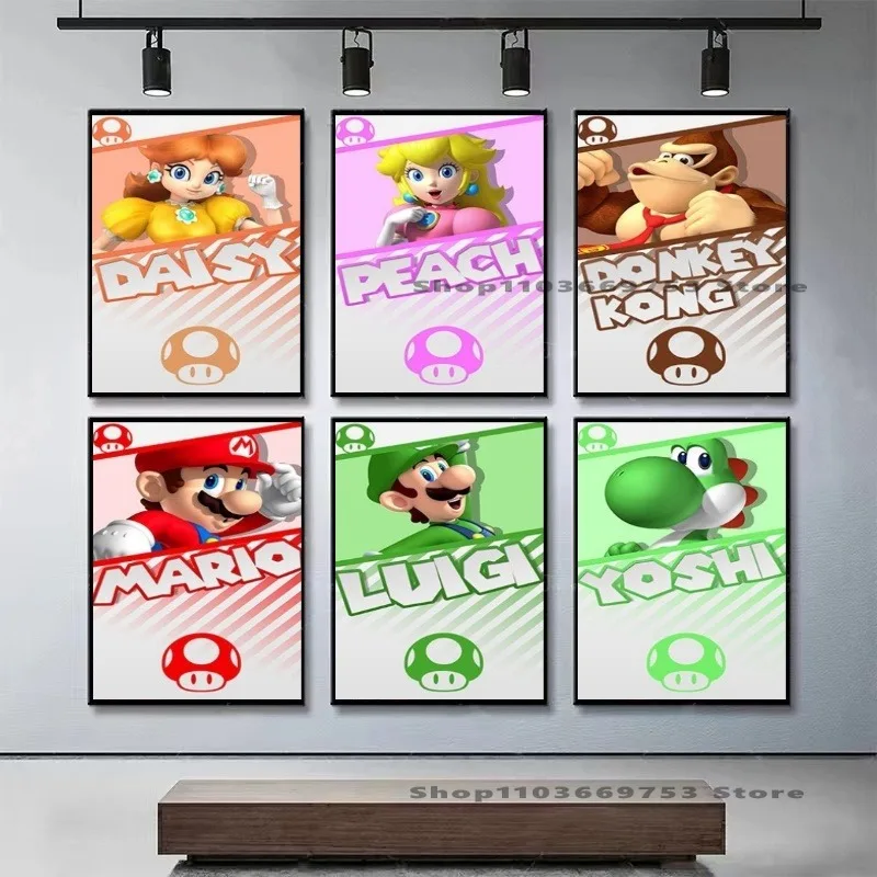 Anime Pokemon Decorazione della casa Tela Pittura Anime Figura Squirtle Gengar Pikachu Charmander HD Poster Wall Art Immagini Regali