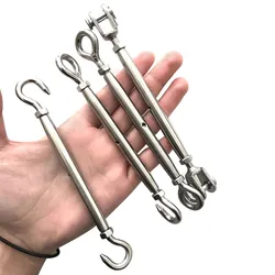 M5-M20 Hooks & Eye Close Type Stainless Steel 304 Adjust Chain Rigging Turnbuckle Wire Rope Tension Device