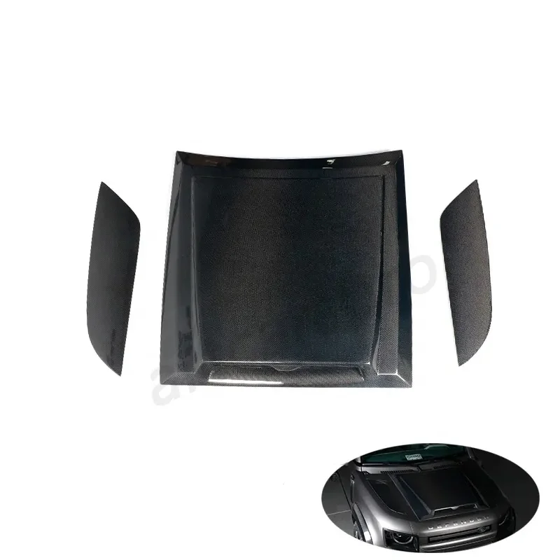 

For Land Rover Defender Engine Hood 90 110 Car Parts Wet Carbon Fiber