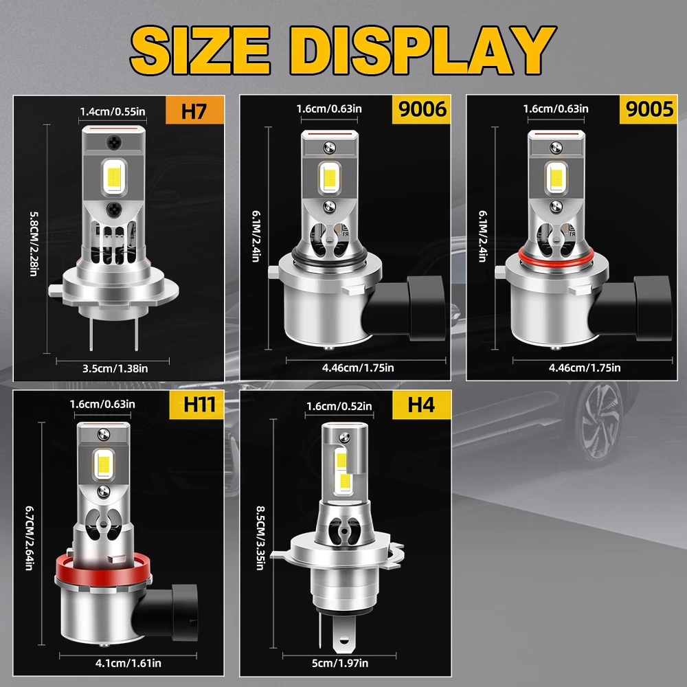 Roadsun For Triumph Rocket III 2004 2005 2006 2007 2008-2014 Motorcycle LED Headlight Bulb Hi/Lo Moto Motorbike Headlamp Ampoule view 3
