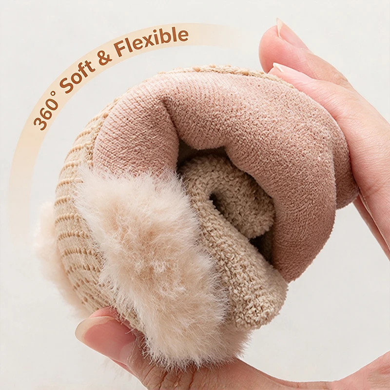 Winter Baby Sock Shoes Cute Cartoon Warm Anti-slip Sole Infant Sock Booties Toddler Floor Slippers Newborn First Walking Shoes view 6