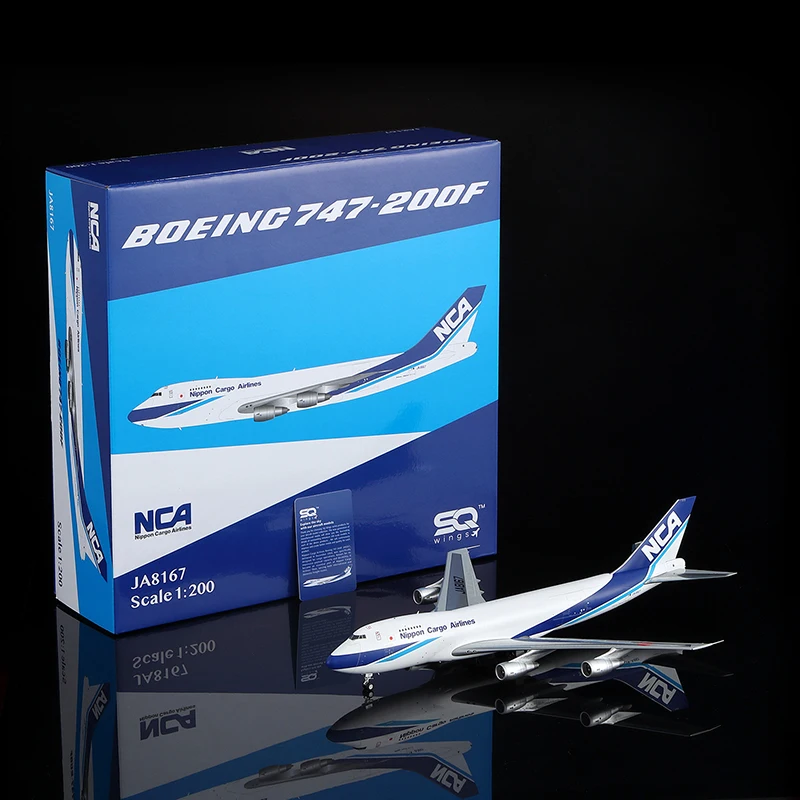 

L2190 Alloy Collectible Plane Gift SQ Wings 1:200 Nippon Cargo Airlines Boeing B747-200F Diecast Aircraft Jet Model JA8167