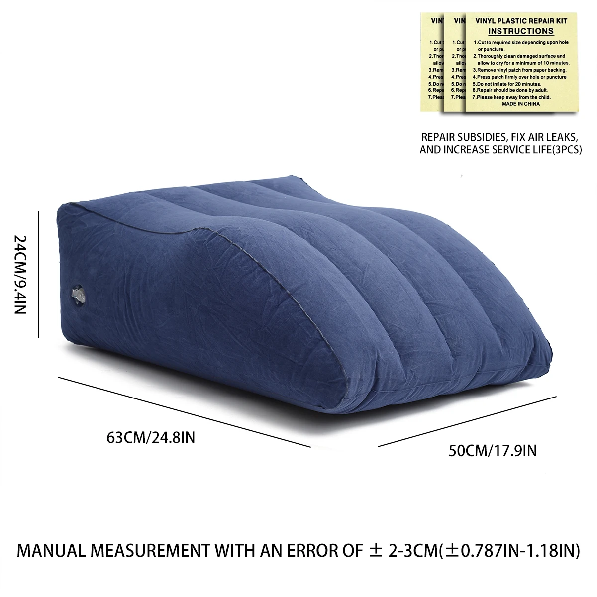 Inflatable Slope Leg Rest, Plush Comfortable Touch, Suitable for Leg Relaxation, Sofa Leg Rest, Inflatable Pillow, Cushion
