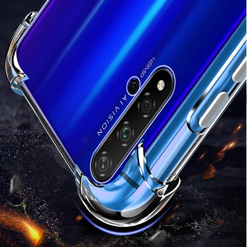 Soft Silicone Shockproof Phone Case For Huawei Nova 3 3e 3i 4 4e 5 5Z 5I  6 7 Pro SE 7i AirBag Anti Knock Transparent Back Cover view 3