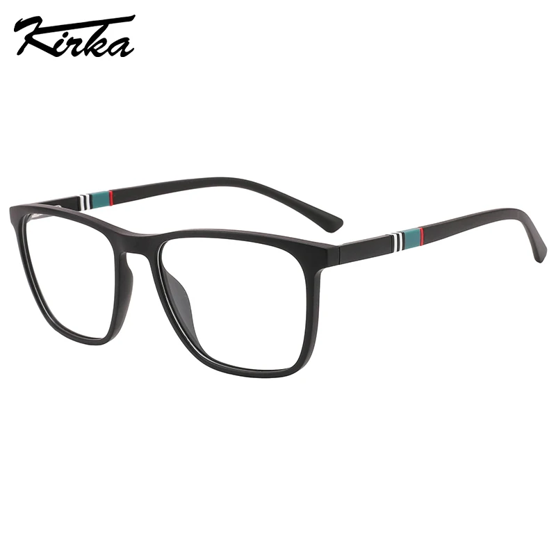 

Kirka Unisex Rectangle TR90 Eyewear Glasses Frames Eyeglasses Flexible Soft Rubber Temple Tips Optical Glasses Frame MF03-05