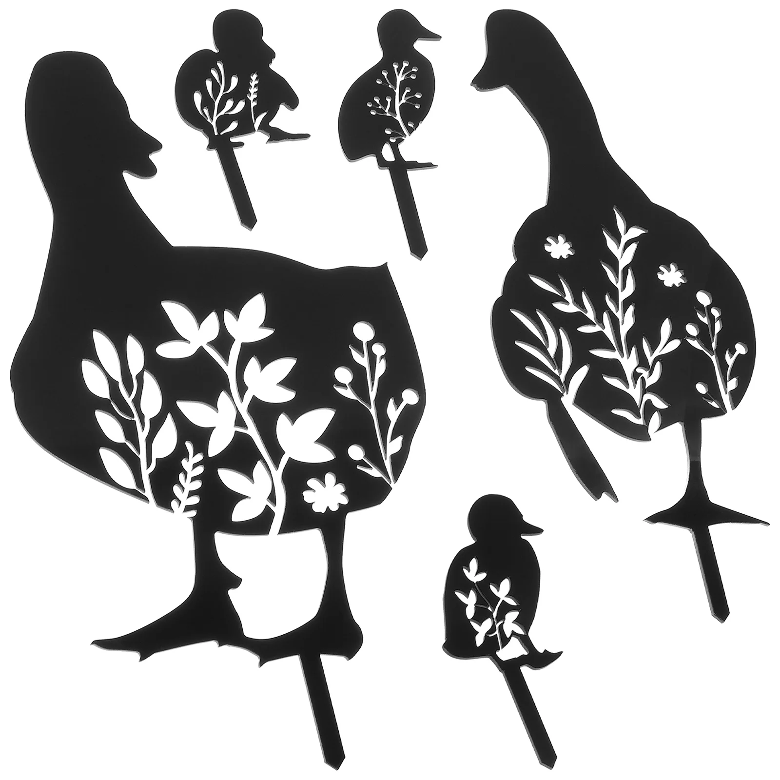 

6Pcs Duck Garden Yard Arts Acrylic Stakes Outdoor Lawn Decoration Signs for Patio Courtyard Yard Ornament Yards Art