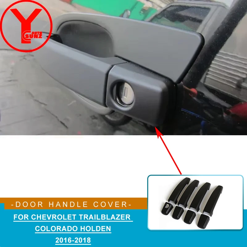 

ABS carbon door handle cover For chevrolet trailblazer colorado holden 2016 2017 2018 car styling handle accessories 2017 YCSUNZ