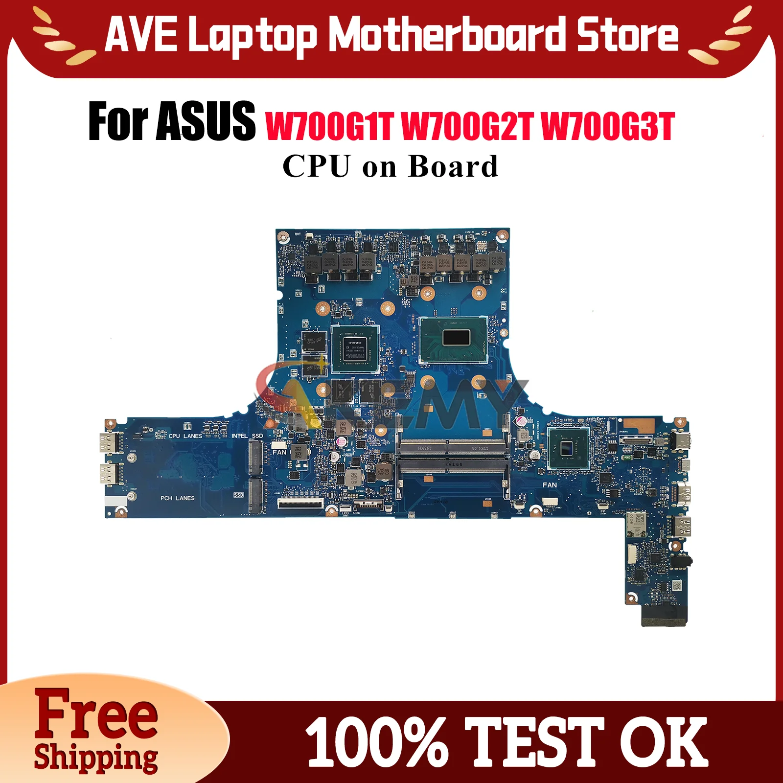 

W700G2T Laptop Motherboard For ASUS ProArt W700G1T W700G W700G2T W700G3T Notebook Mainboard With CPU tests OK fast shipping stk
