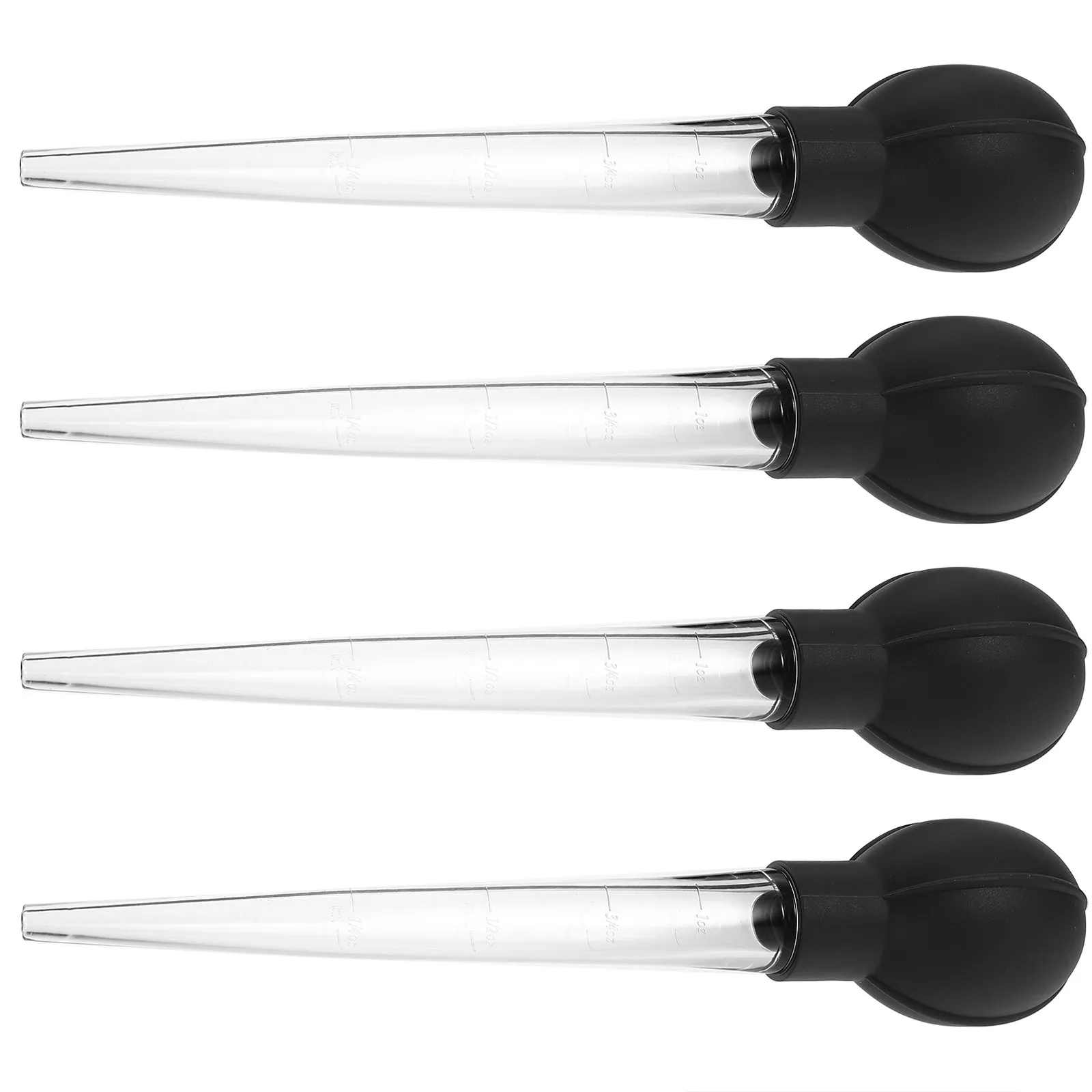4Pcs Plastic Pipettes Transparent Large Measuring Tubes Kitchen Baking Tool Adjustable Liquid Food Dropper Squeeze Transfer