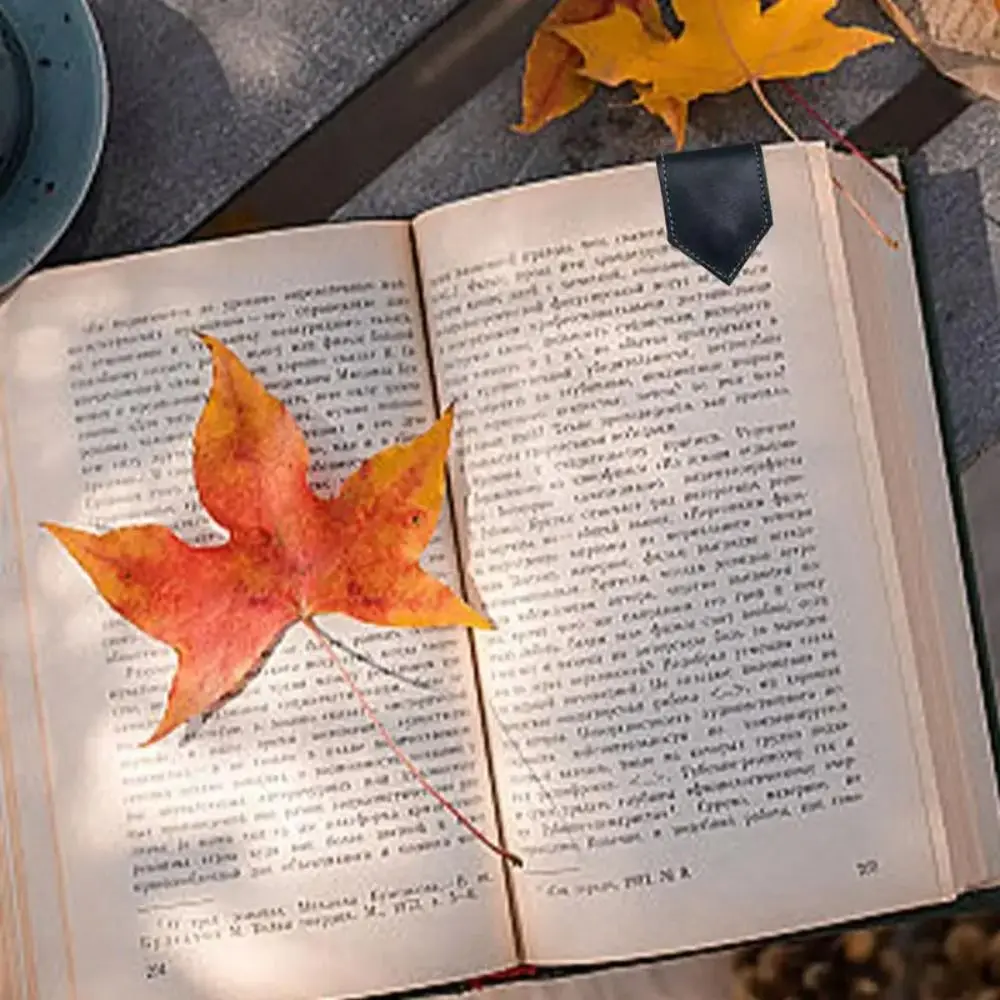 High Quality PU Leather Magnetic Bookmark Diamond Shape Multifunctional Book Pagination Mark Leather Bookmark Reading Lovers