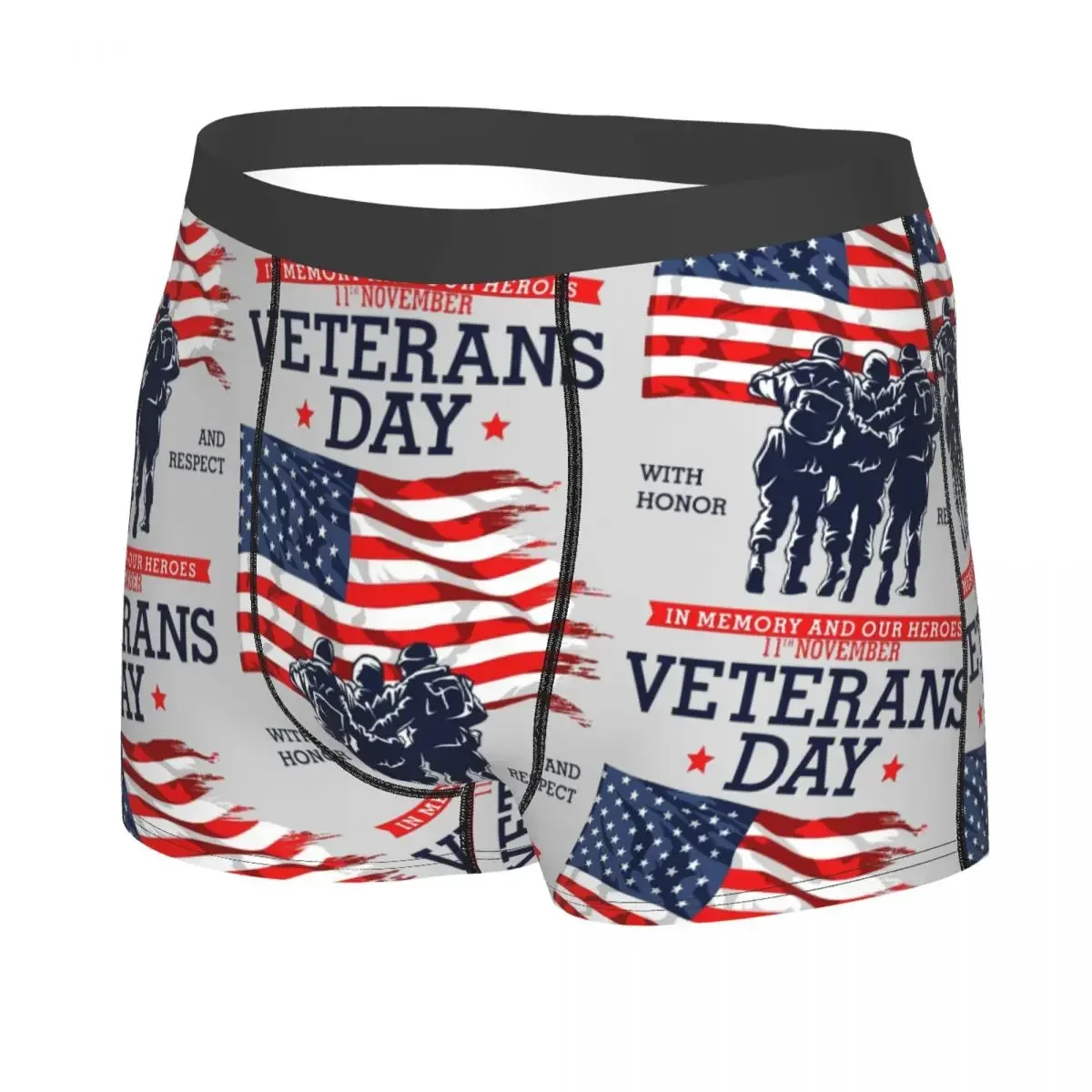 In Memory - Veterans Day Man's Boxer Briefs Underwear Highly Breathable Top Quality Birthday Gifts