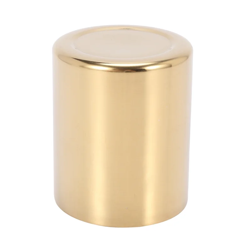 

6-Piece Pencil Cup Holder Pen Pot Makeup Brushes Holder Desk Stationery Organizer Stainless Steel (Gold)