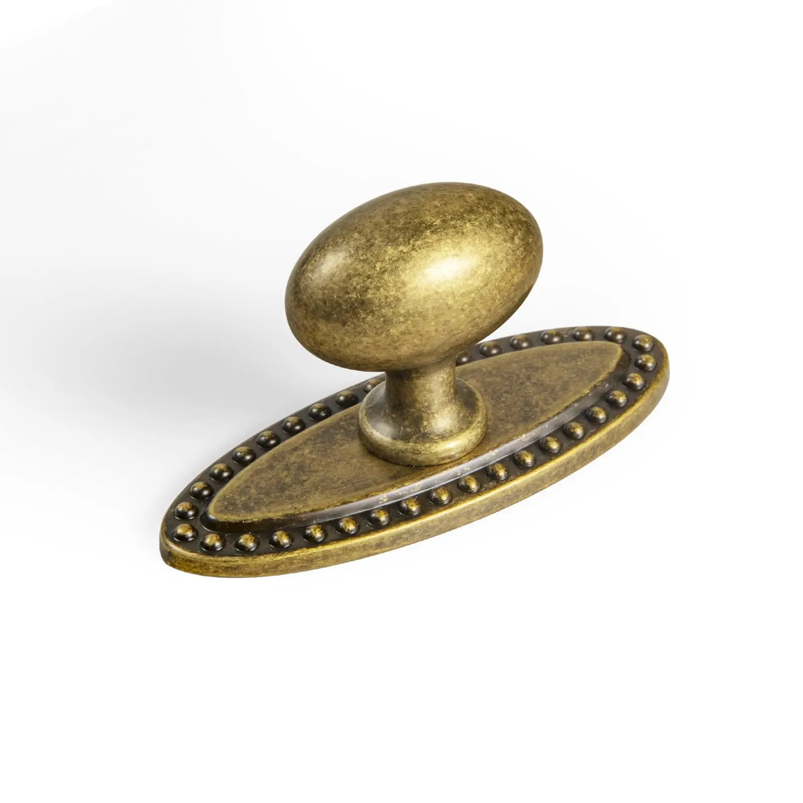 

Goo-Ki 6 Pack Antique Brass Oval Cabinet Knobs with Backplate 1.4 Inch Diameter Drawer Knobs Furniture Hardware Cabinet Handles