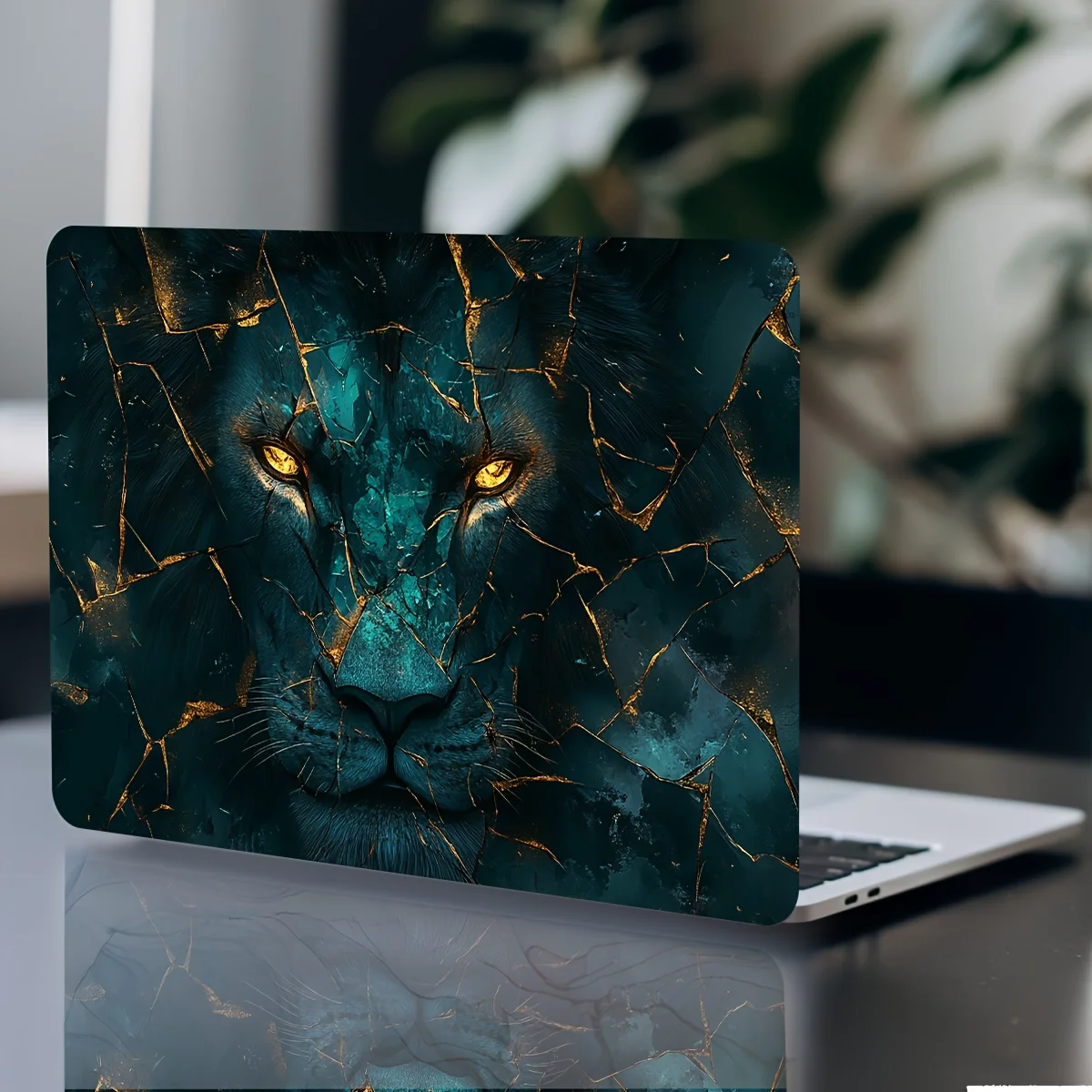 2 Lion Laptop Art Stickers - Waterproof and Scratch Resistant for Laptops, Cars, Motorcycles, and Refrigerator Decorations