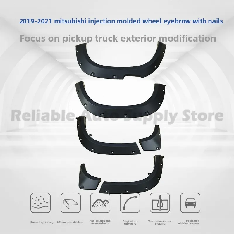 

For Mitsubishi Triton L200 Fender Flares Mud Guards Wheel Arch Cladding ABS Protection Off Road Styling Kit Durable All Terrain