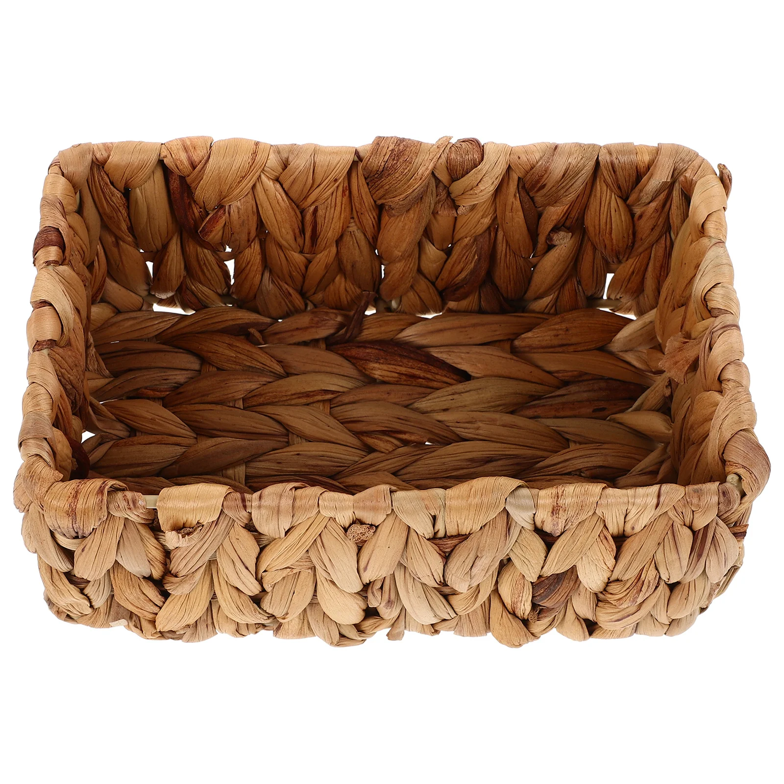 

Handwoven Natural Seagrass Storage Basket Small Desktop Organizer Bathroom Sundries Fruit Snacks Storage Container