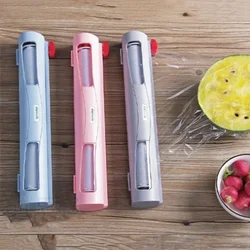 Food Wrap Dispenser/Cutter, Kitchen Tool Foil Cling Film  Dispenser Plastic Sharp Cutter Storage Holder