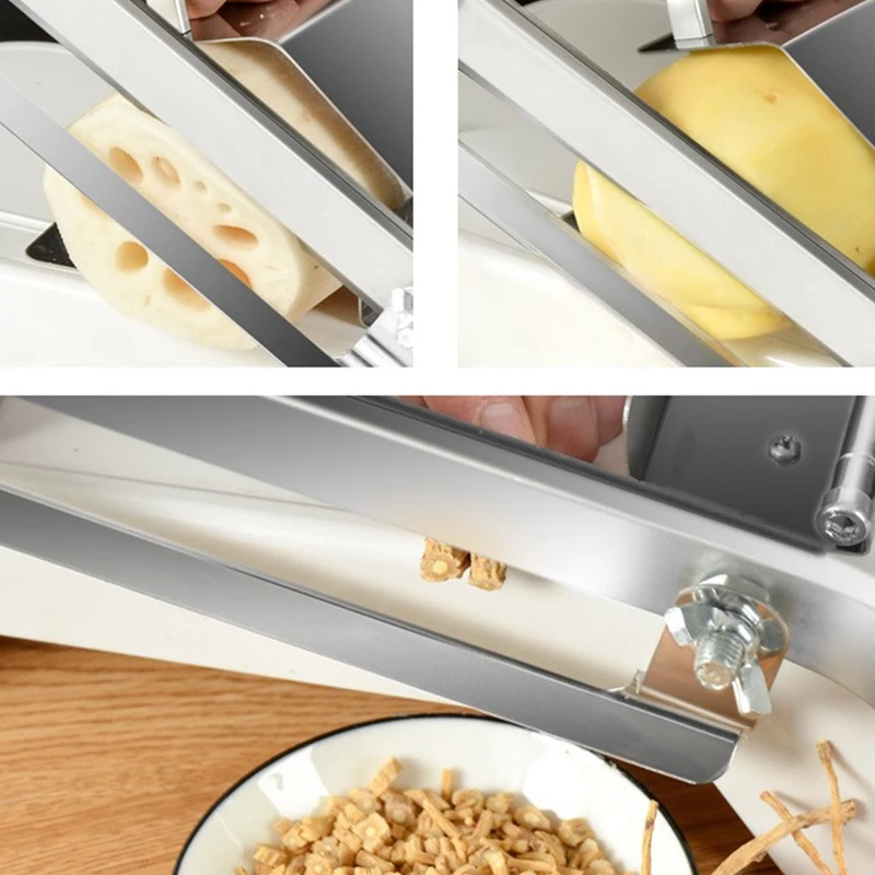 

AB02 Manual Freeze Meat Slicer, Stainless Steel Meat Cutter Beef Mutton Roll Meat Food Slicer Slicing Machine For Home