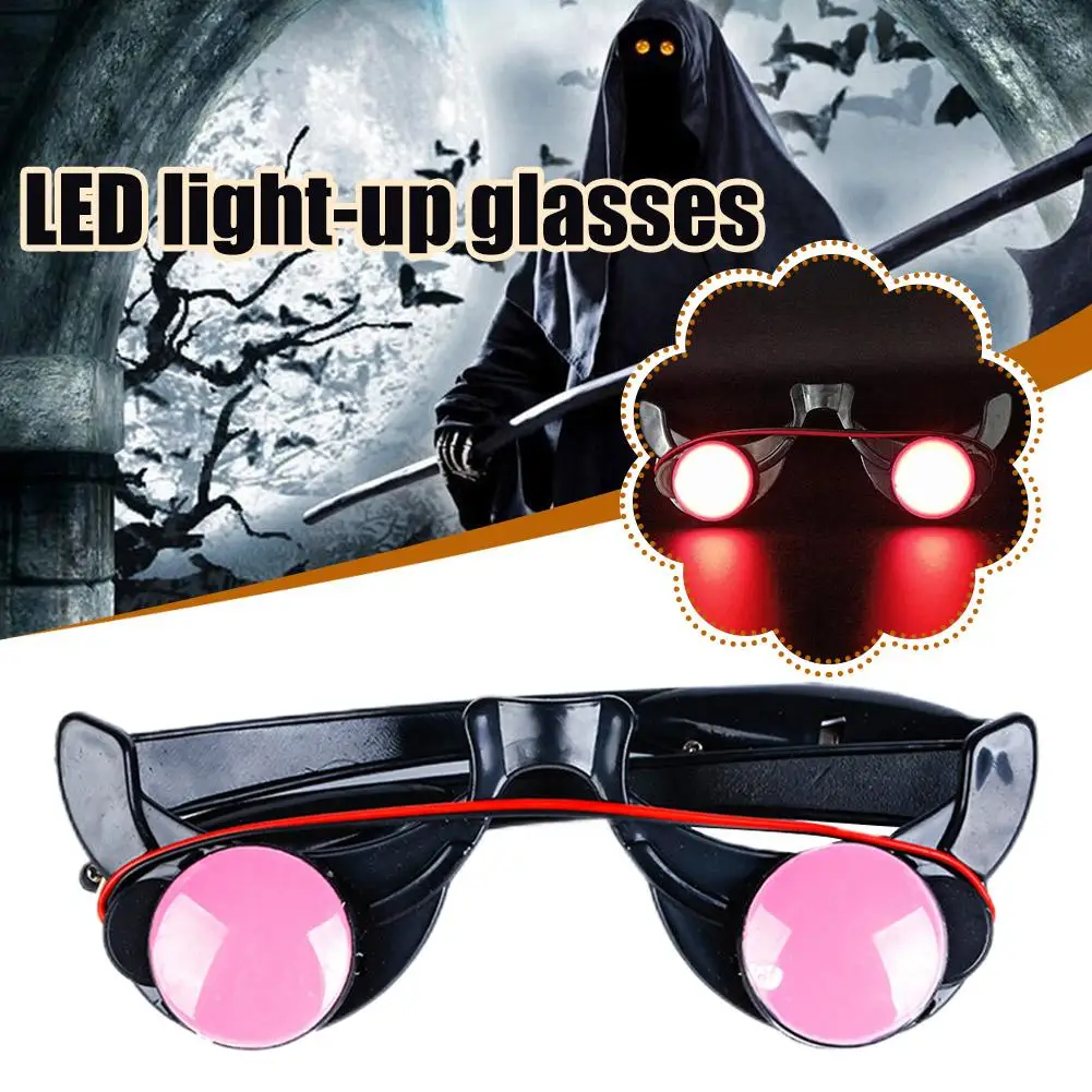 

LED Luminous Glasses Funny Red Eyes Kids Halloween Masquerade Accessories Anime Prop Props Cosplay Clown Glasses Party Carn U0E4