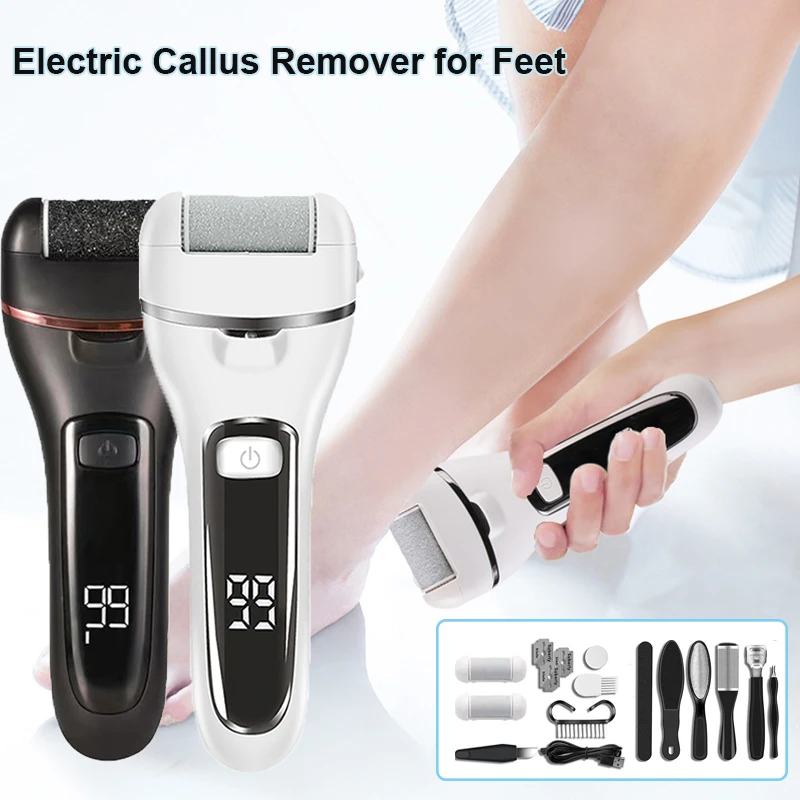 Electric Foot File Grinder Callus Remover Professional Pedicure Machine Tools Rechargeable Waterproof Heel Dead Skin Scrubber