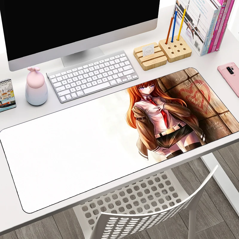 Large Mouse Pad Cool Gaming Accessories Varmilo Keyboard Mat Steins Gate E-sports Players Gamers Desk Mat Office Laptop Mousepad