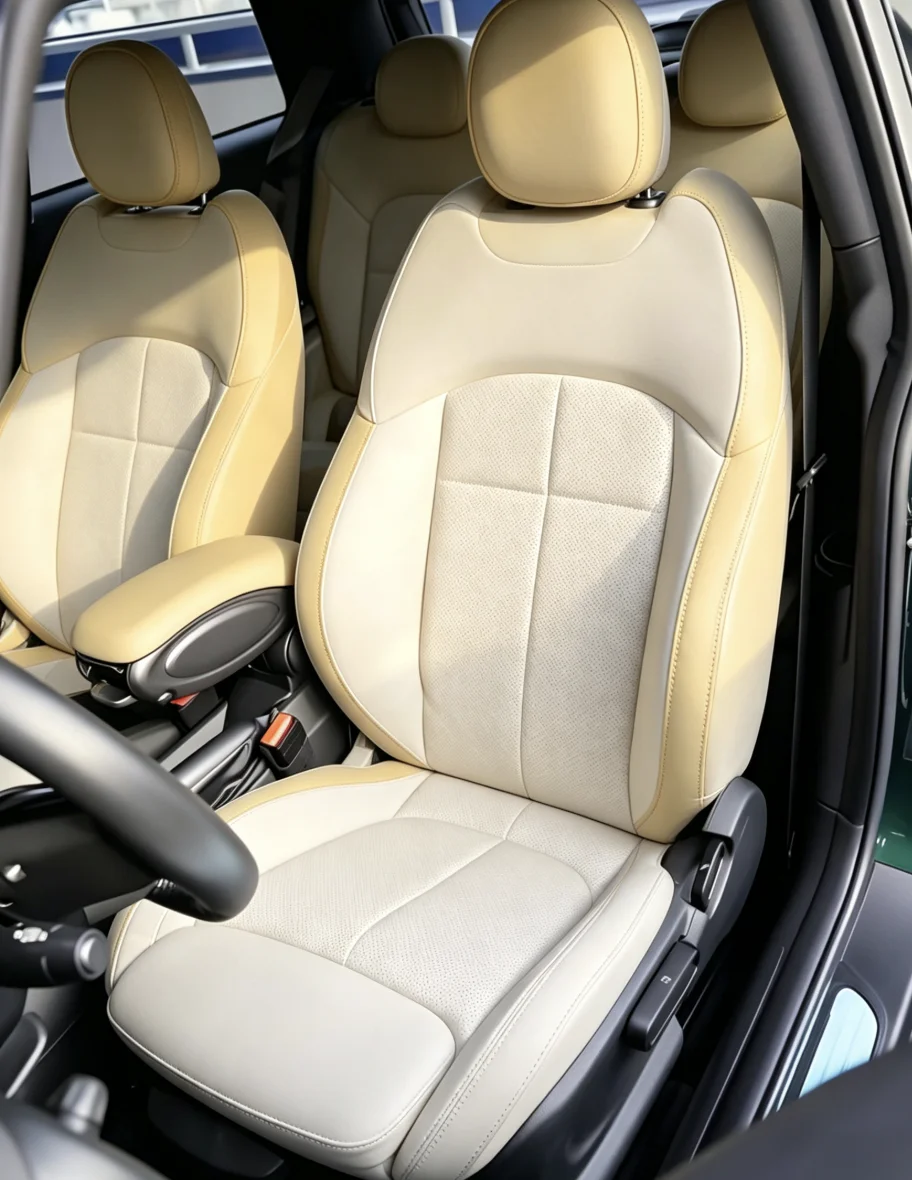 Für Mini Countryman F60 Maßgefertigte Autositzbezüge Luxuriöses Nappaleder 100% Passgenau Innenraumzubehör 360 ° Vollständige Abdeckung – Detail 2