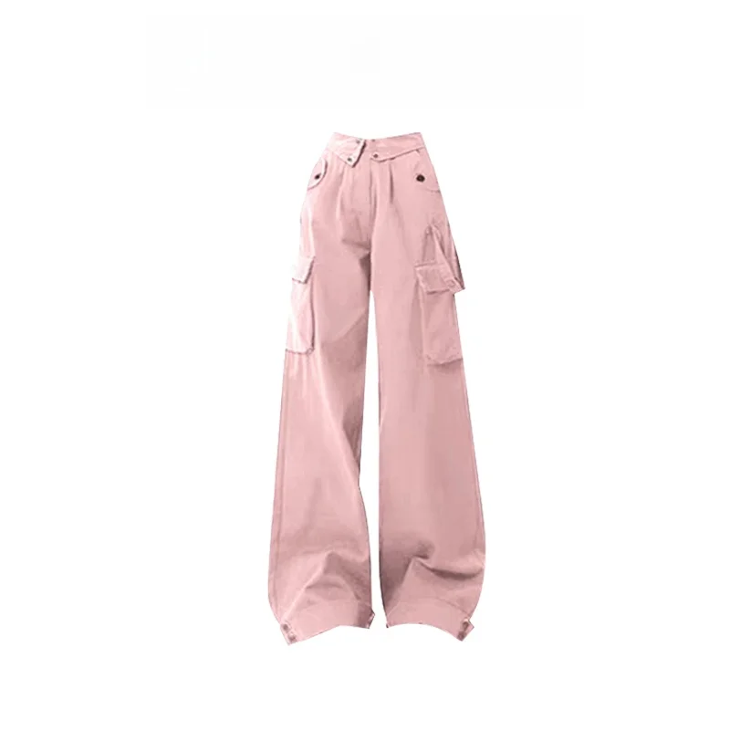 Korean Sle Summer Outfit Women's Dopane Irregular ort Sve T-irt Pink Workwear Pants Two-Piece Set Faionable Casual