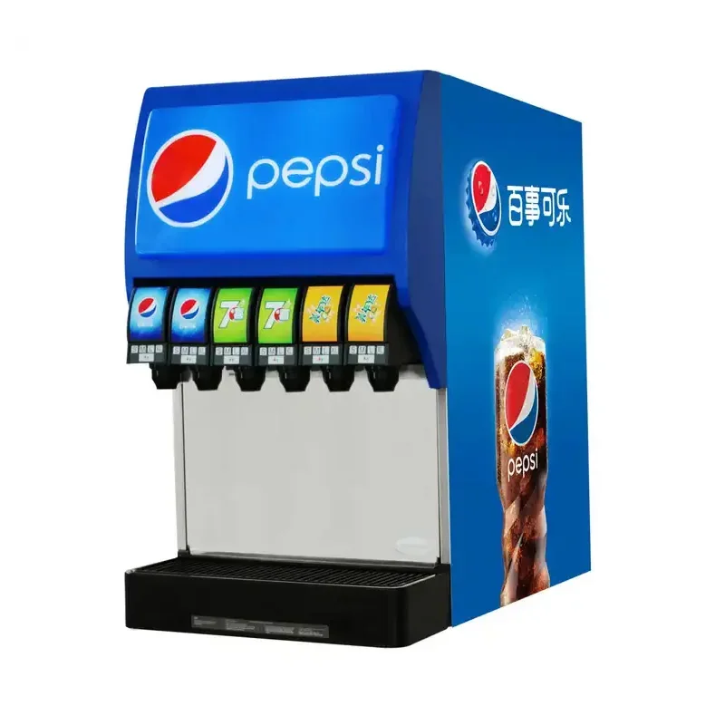 220V50HZ 250W Commercial Soda Maker, 4-6 Flavors Mixed Post Cold Drink Soda Beverage Machine with Cooling System