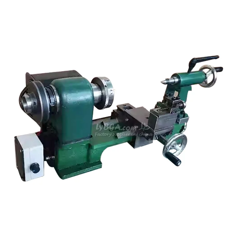 35mm Desktop Through Hole Lathe with 90mm Chuck 370W Motor Optional 3/4 Jaws Clamping Range 2-80mm for Woodworking Metalworking