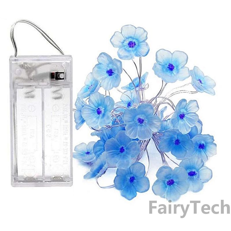 Imagem -06 - Cherry Blossom Flower Guirlanda Lâmpada Usb Operado Led String Fairy Lights Interior de Flores de Cristal Casamento Decors de Natal 3m