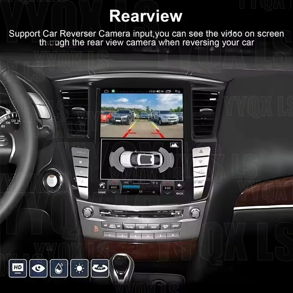 Car Radio For Infiniti QX60 JX35 2014-2019 Android 15 Touch Screen Car Navi Multimedia Player Wireless Carplay Tape Recorder
