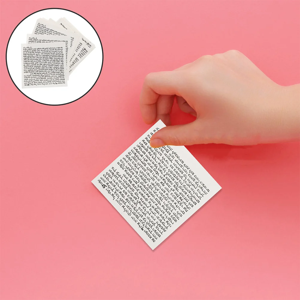 

100Pcs Jewish Mezuzah Scroll Unique Design Blessing Parchment Home Decor Religious Artifact Mezuzah Rackscroll for Door