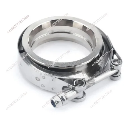 Stainless steel 304 flange clamp V-type American pipe clamp V-type clamp set for automobile exhaust pipe