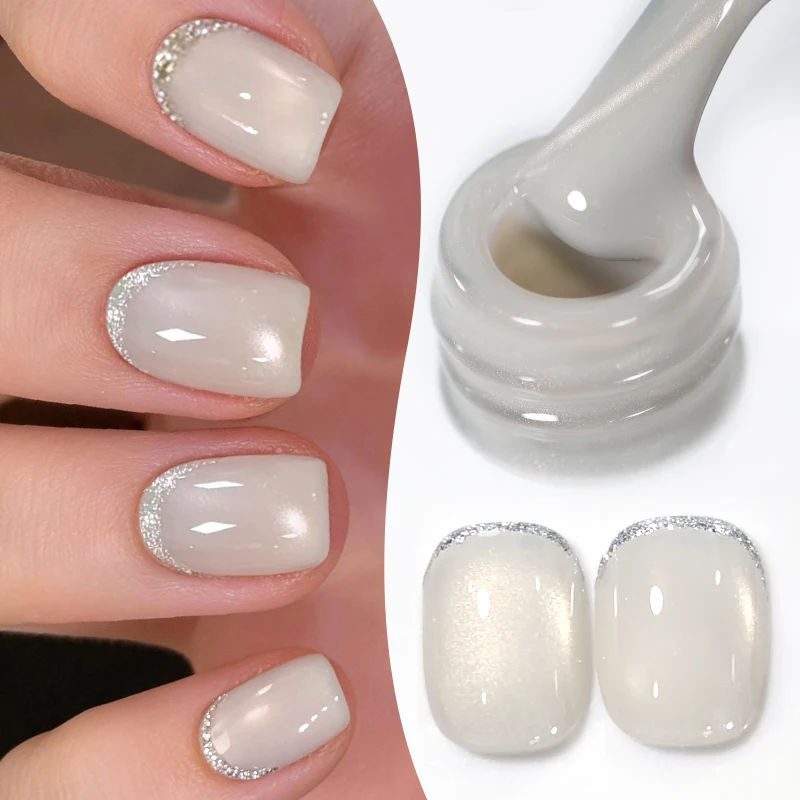 BORN PRETTY 10ml Gel Magnético Ojo de Gato Blanco Rosado Luz de Luna Ultra Brillante Semipermanente Removible UV para Manicura y Arte de Uñas
