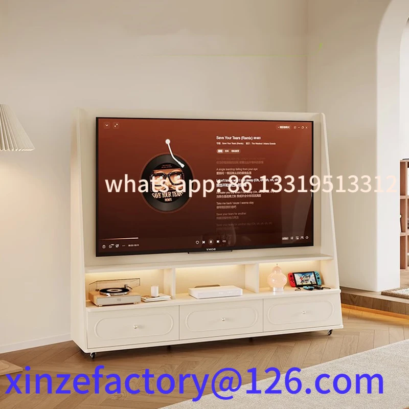 

Customizable Rotation Movable Tv Stands With Wheels Modern Glamour Unique