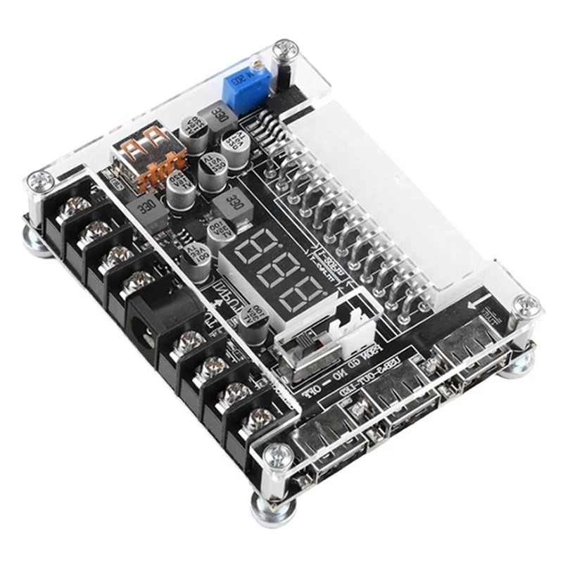 Leading-Red Digital Display 20/24 Pin Atx Power Adapter Board PC Computer Power Module Adjustable Voltage With Shell