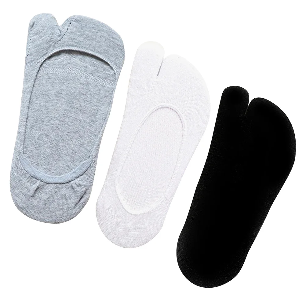 3 قطعة عدم الانزلاق تو كبير تو جورب الأكمام العرق فتل وسادة الجوارب للرجال النساء أسود رمادي أبيض تنفس