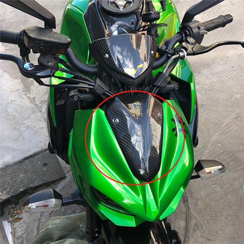 

A040-Motorcycle Headlight Wind Deflector Carbon Fiber For Kawasaki Z100 2014-2021 Decorative Small Panel Moto Parts