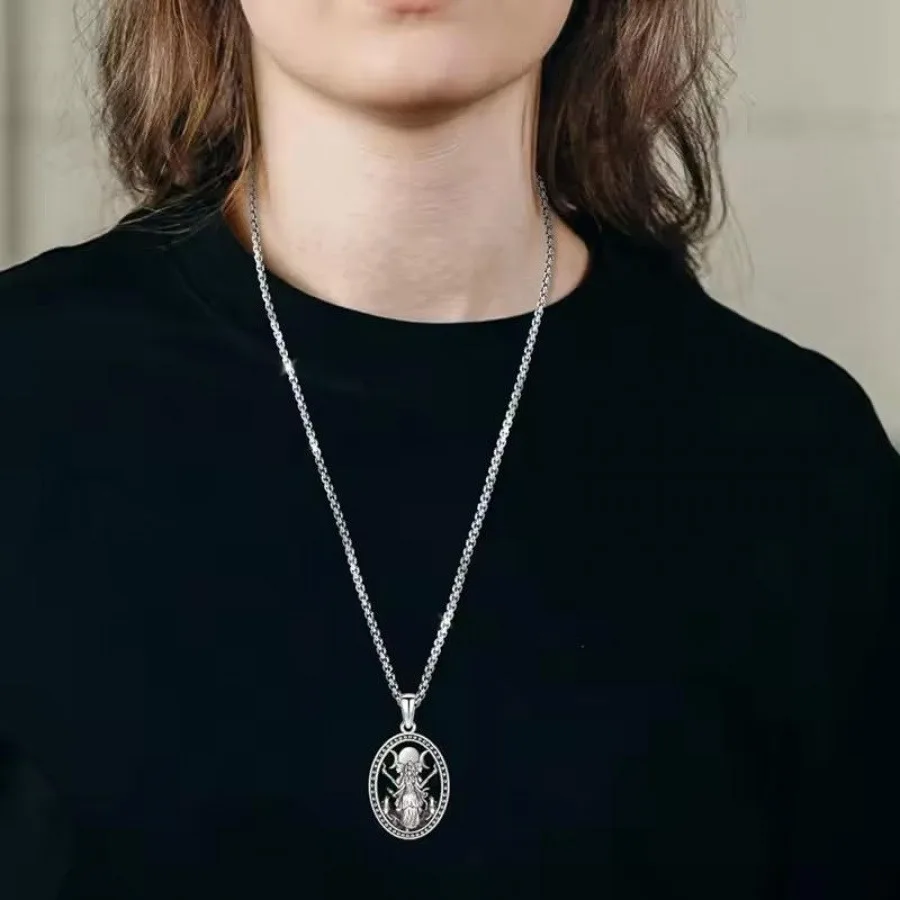 قلادة ساحرة هيكات من الفولاذ المقاوم للصدأ، سلسلة صندوق قلادة آلهة ساحرة مارس، مباراة يومية