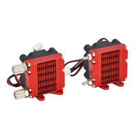 Mini Red Hydraulic Radiator Metal CNC For 1/14 RC Hydraulic Excavator EC160E E011 K336GC Huina 1580 Parts