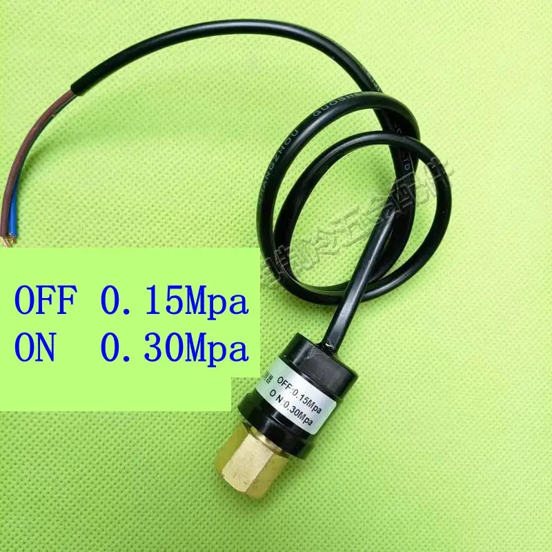 

OFF 0.15Mpa ON 0.30Mpa For Air Conditioner Refrigeration parts 2 Terminals/Wire Pressure Control Switch