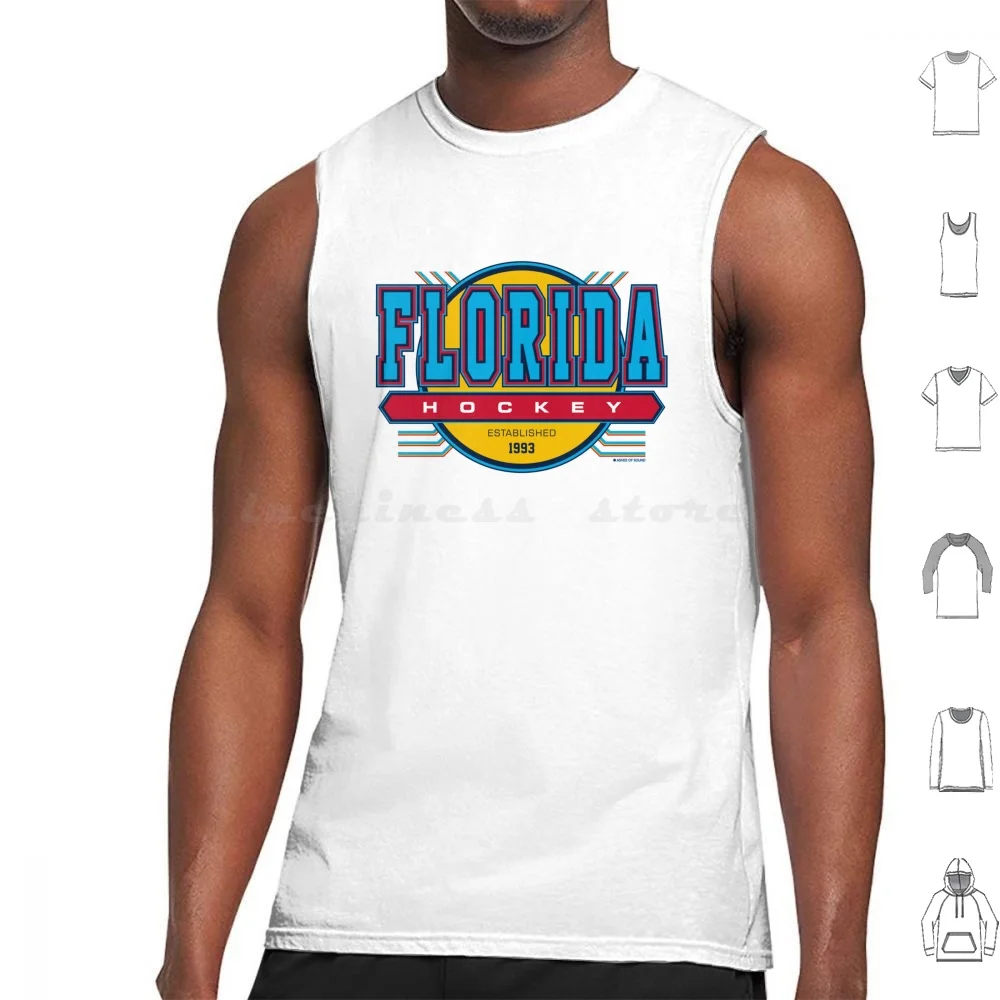 

Florida Hockey Retro , Vintage Panthers Inspired 90s Throwback Design Tank Tops Print Cotton Miami Idea Hockey Hockey