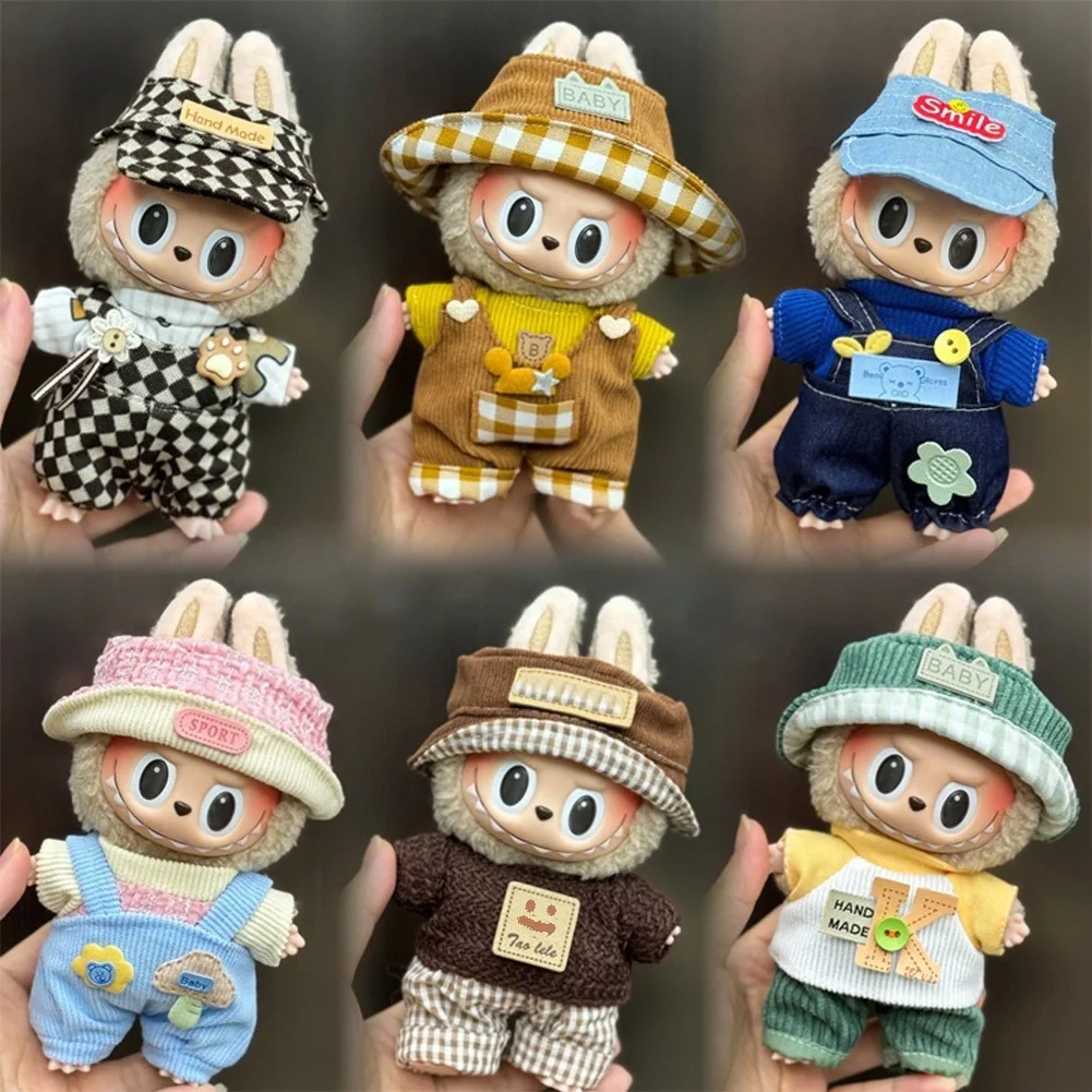 Ropa Labubu, accesorios de atuendo para Corea Kpop EXO 17cm Labubu V2 V1, ropa de muñeca Idol de peluche, accesorios de muñeca de tendencia de ocio