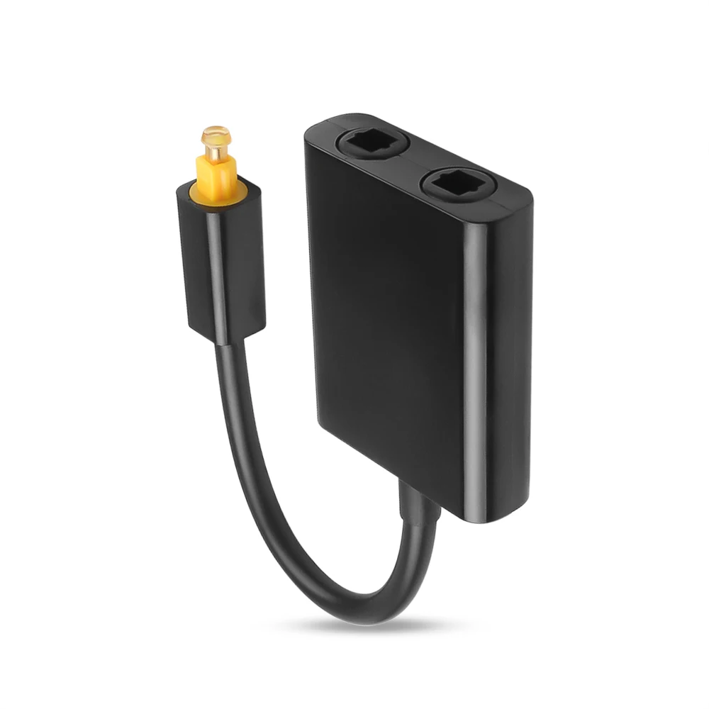 Toslink Audio Splitter Adapter Digital 1 Eingang 2 Ausgänge SPDIF Optisches Glasfaserkabel Splitter Hub für DVD Optischer Konverter – Detail 6