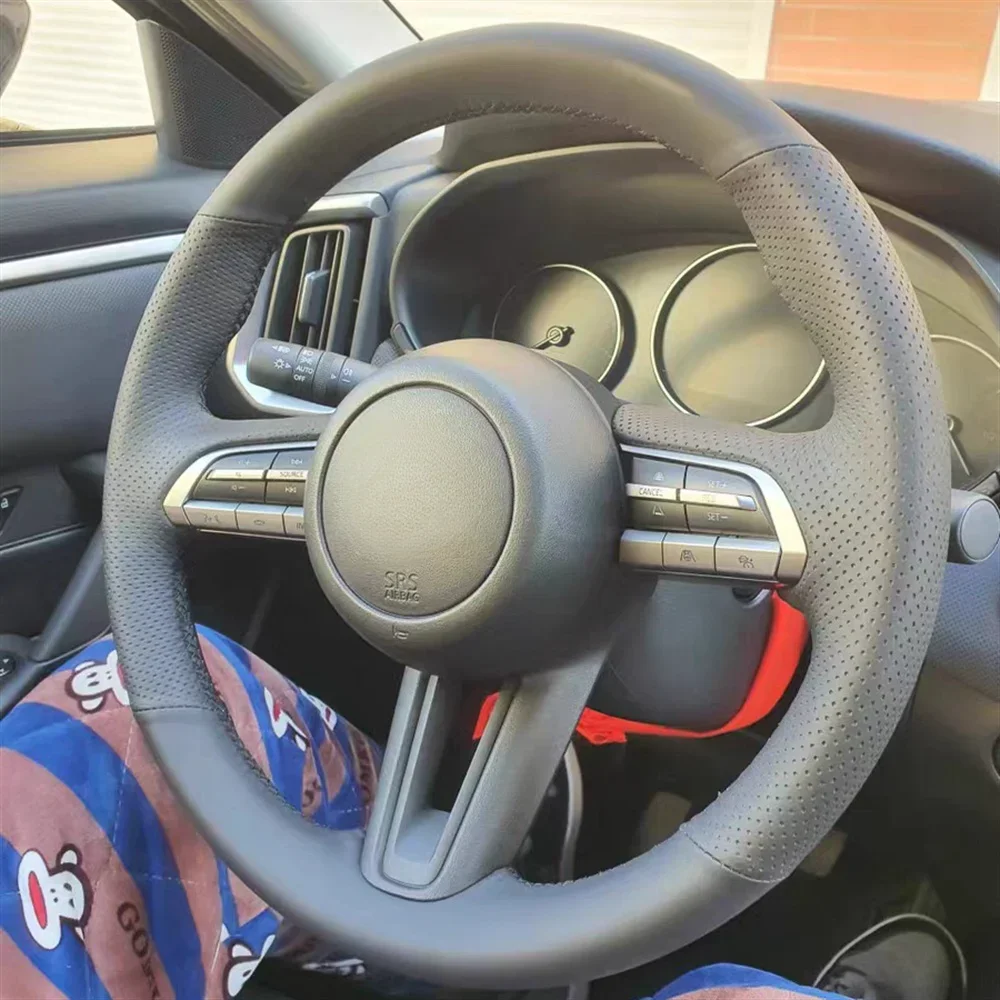 DIY Wear Resistant Microfiber Leather Car Steering Wheel Cover Interior Accessories For Mazda 3 Axela 2019 2020 CX-30 2020 MX-30