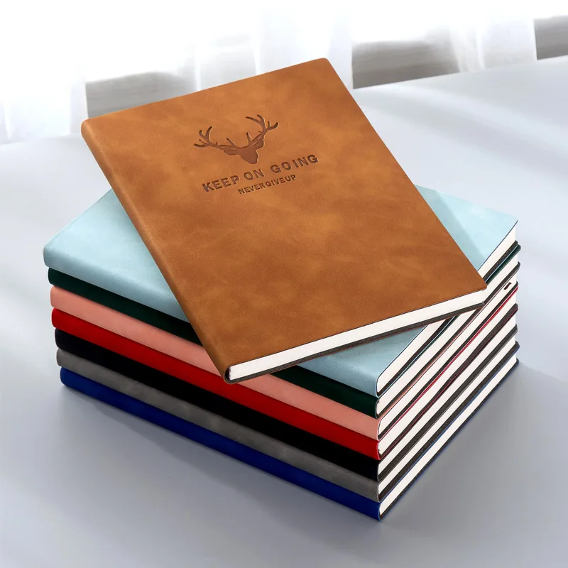 A5 Notebook Upscale Notebook With Deer Head 360-Page Diary Business Notebook Meeting Book Student Notebook School Supplies